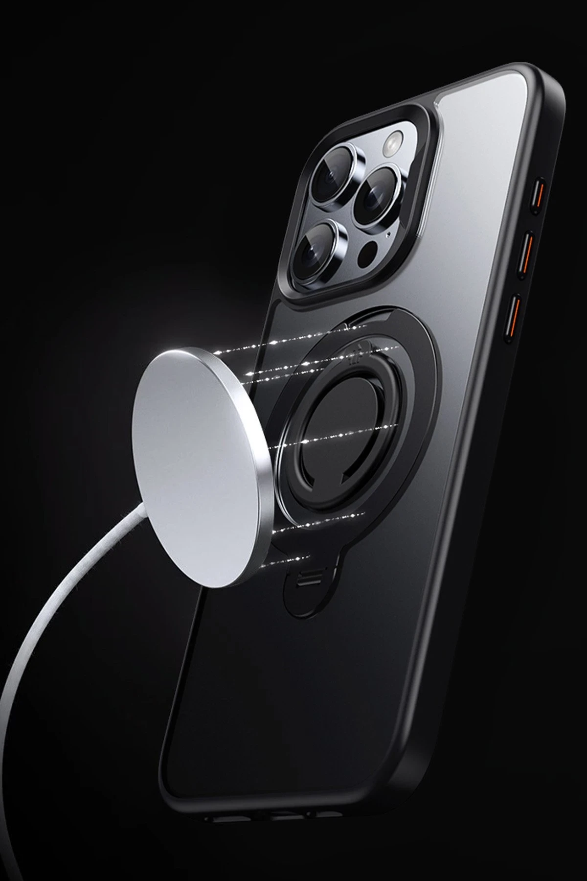Joko iPhone 16 Pro Max Avatar 360 Dönen Magsafe Kapak - Lacivert