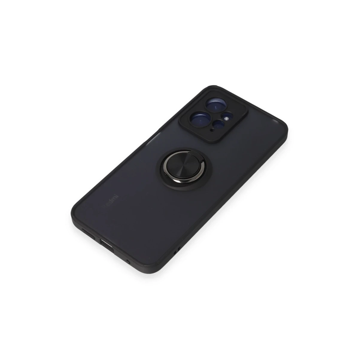 Xiaomi Redmi Note 12 4G Kılıf Montreal Yüzüklü Silikon Kapak - Siyah