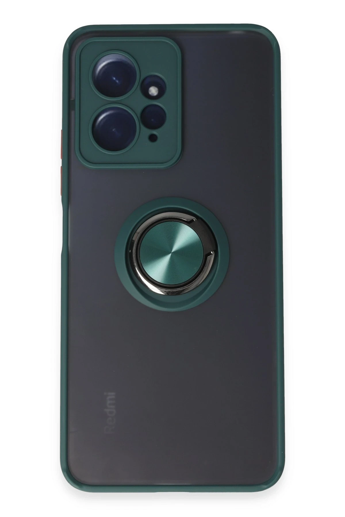 Newface Xiaomi Redmi Note 12 4G Kılıf Montreal Yüzüklü Silikon Kapak - Yeşil
