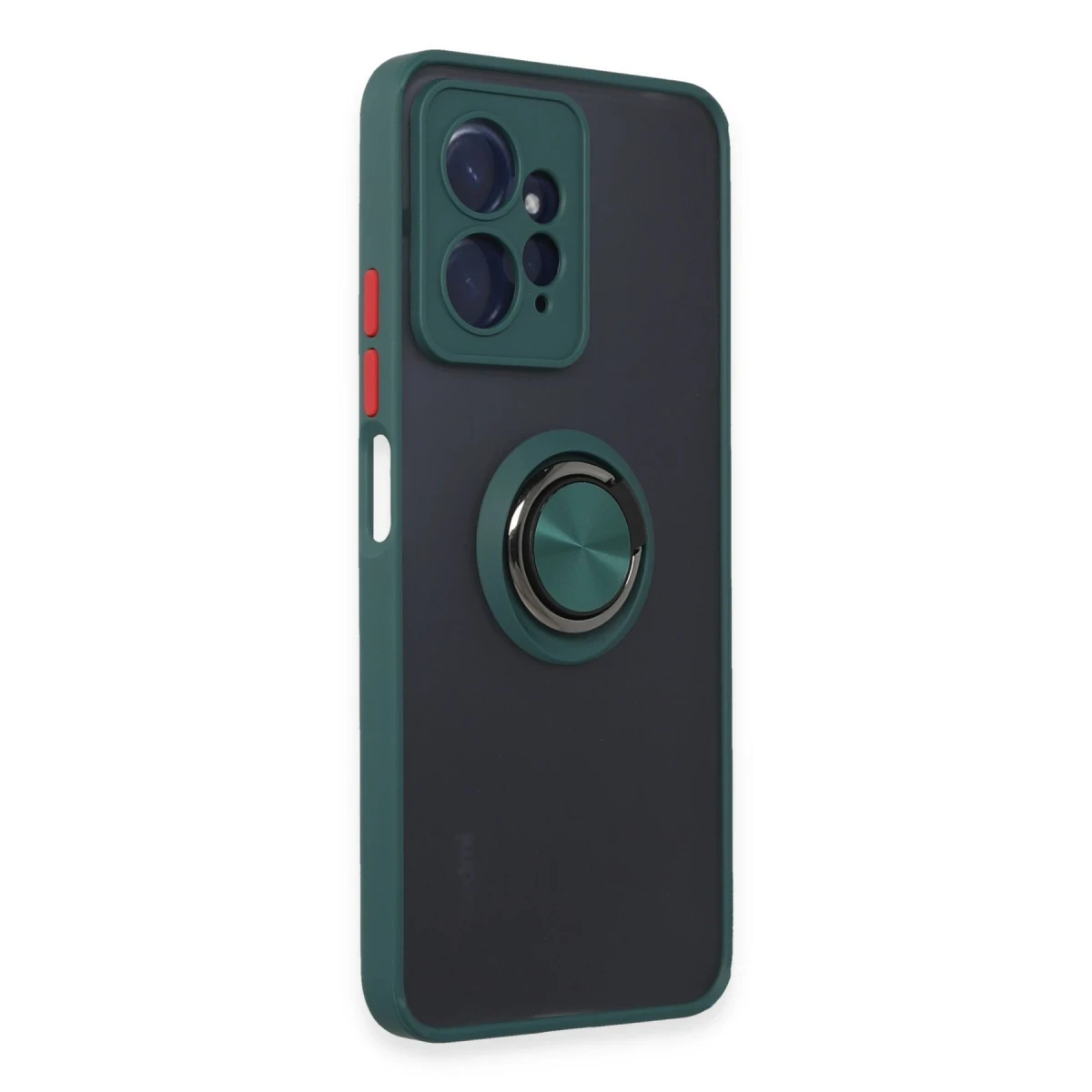 Xiaomi Redmi Note 12 4G Kılıf Montreal Yüzüklü Silikon Kapak - Yeşil