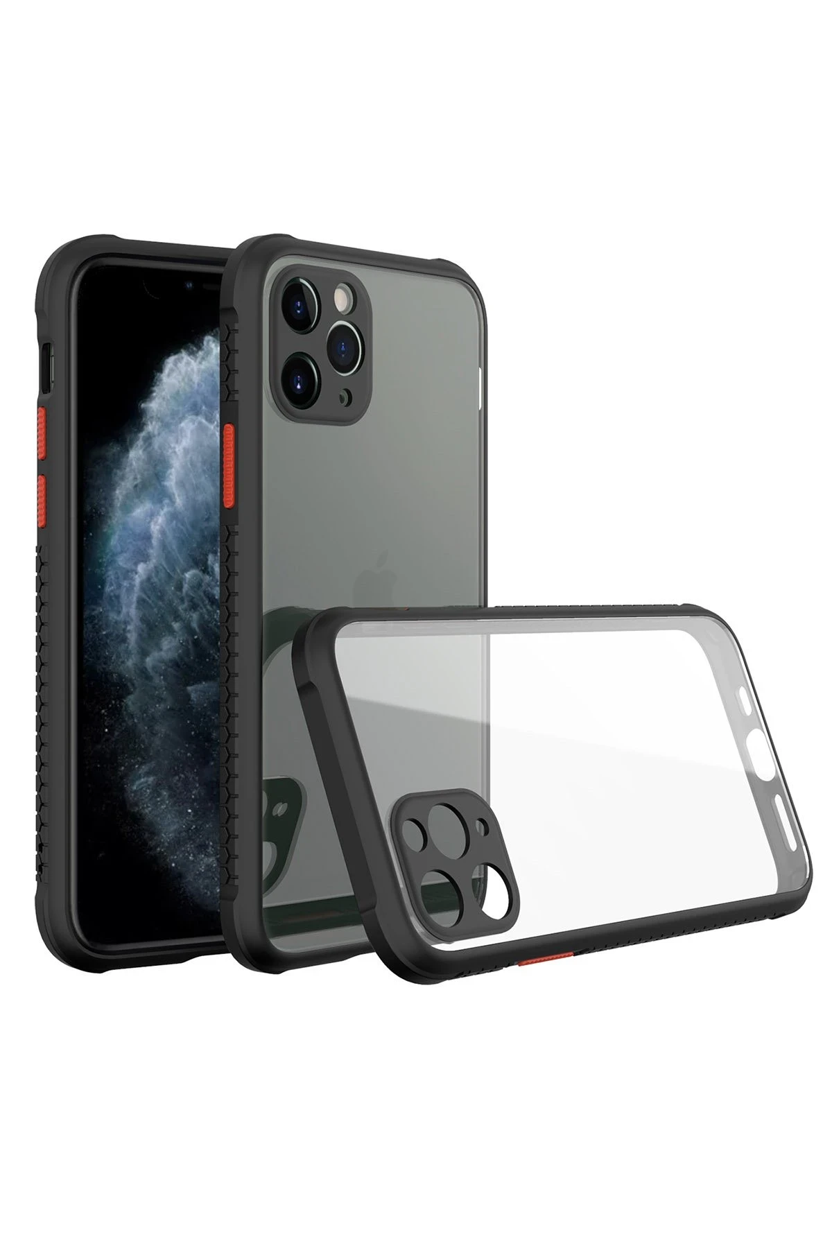 Newface iPhone 11 Pro Kılıf Miami Şeffaf Silikon - Siyah