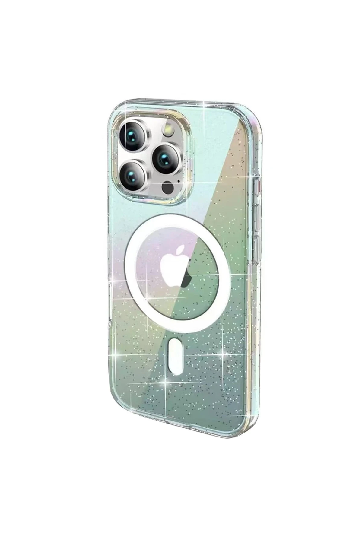 Joko iPhone 15 Pro Rasasi Simli Magsafe Kapak - Şeffaf