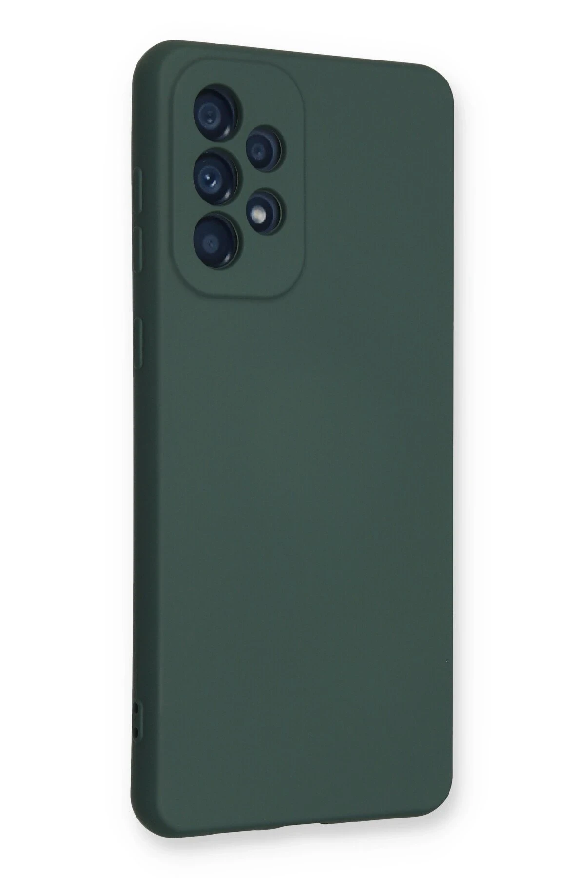 Newface Samsung Galaxy A53 5G Kılıf Nano içi Kadife Silikon - Koyu Yeşil