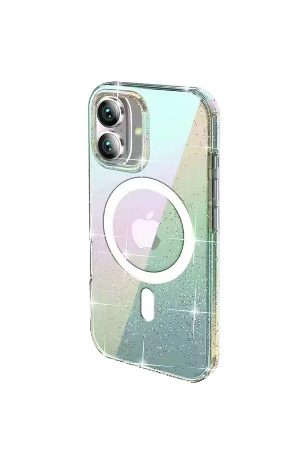 Joko Apple iPhone 16 Rasasi Simli Magsafe Kapak - Şeffaf