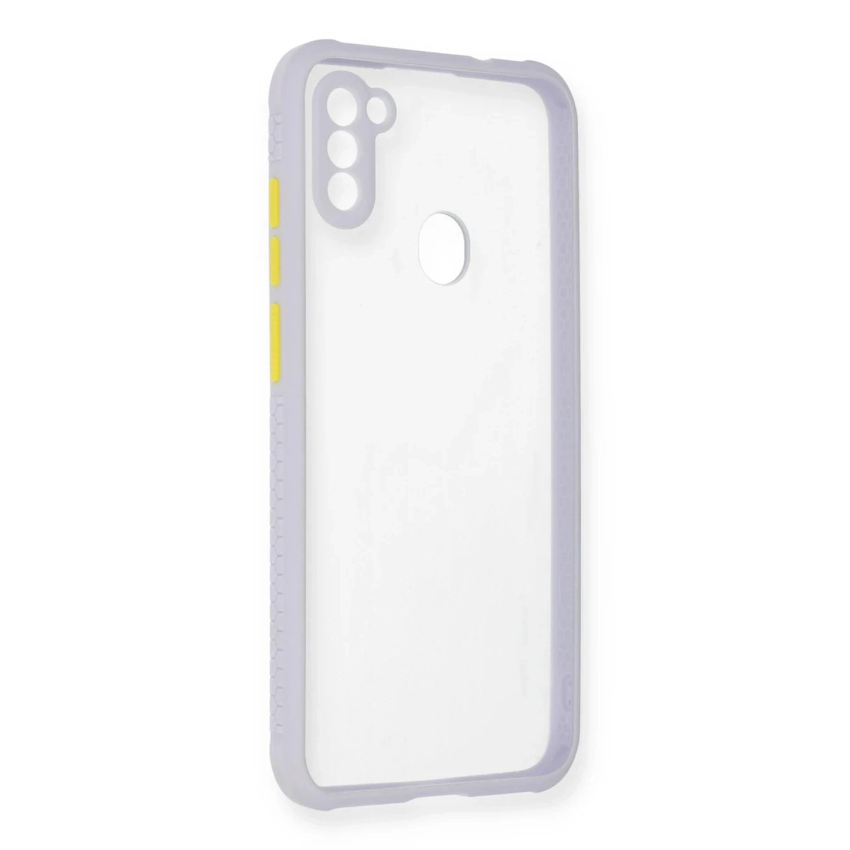 Newface Samsung Galaxy A11 Kılıf Miami Şeffaf Silikon - Lila