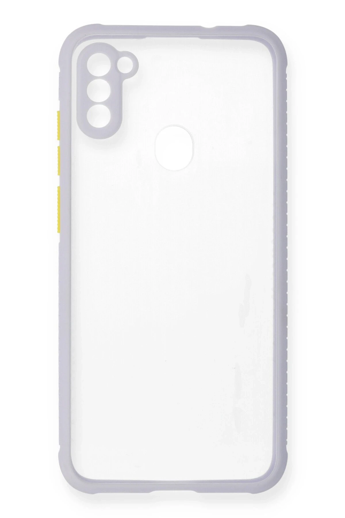 Newface Samsung Galaxy A11 Kılıf Miami Şeffaf Silikon - Lila
