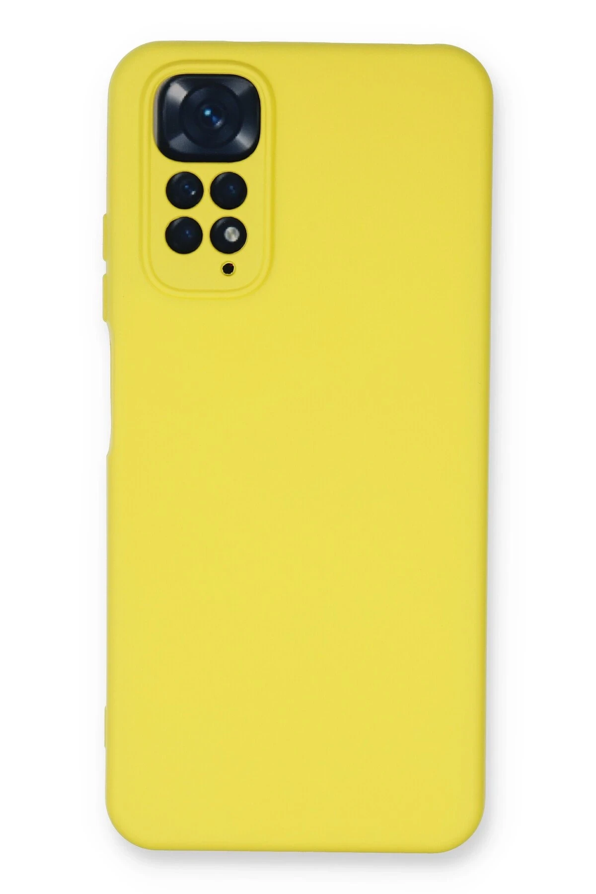 Newface Xiaomi Redmi Note 11 Kılıf Nano içi Kadife Silikon - Sarı