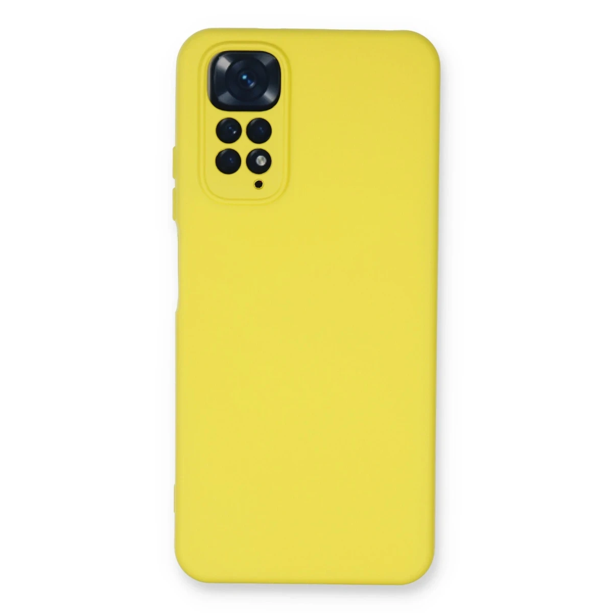 Newface Xiaomi Redmi Note 11 Kılıf Nano içi Kadife Silikon - Sarı