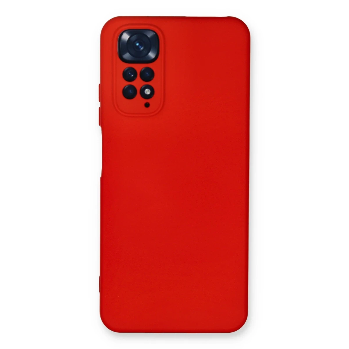 Newface Xiaomi Redmi Note 11 Kılıf Nano içi Kadife Silikon - Kırmızı