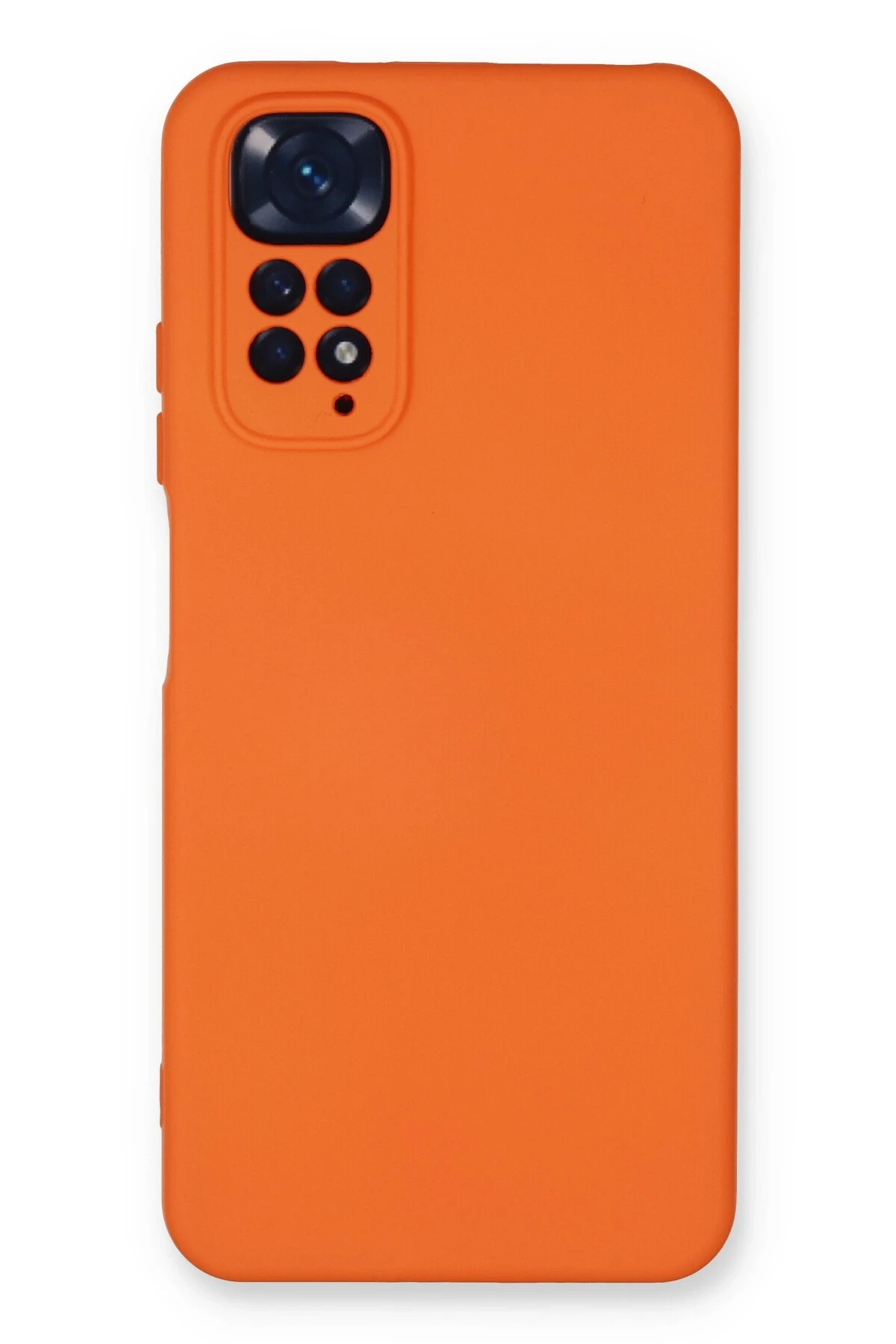 Newface Xiaomi Redmi Note 11 Kılıf Nano içi Kadife Silikon - Turuncu