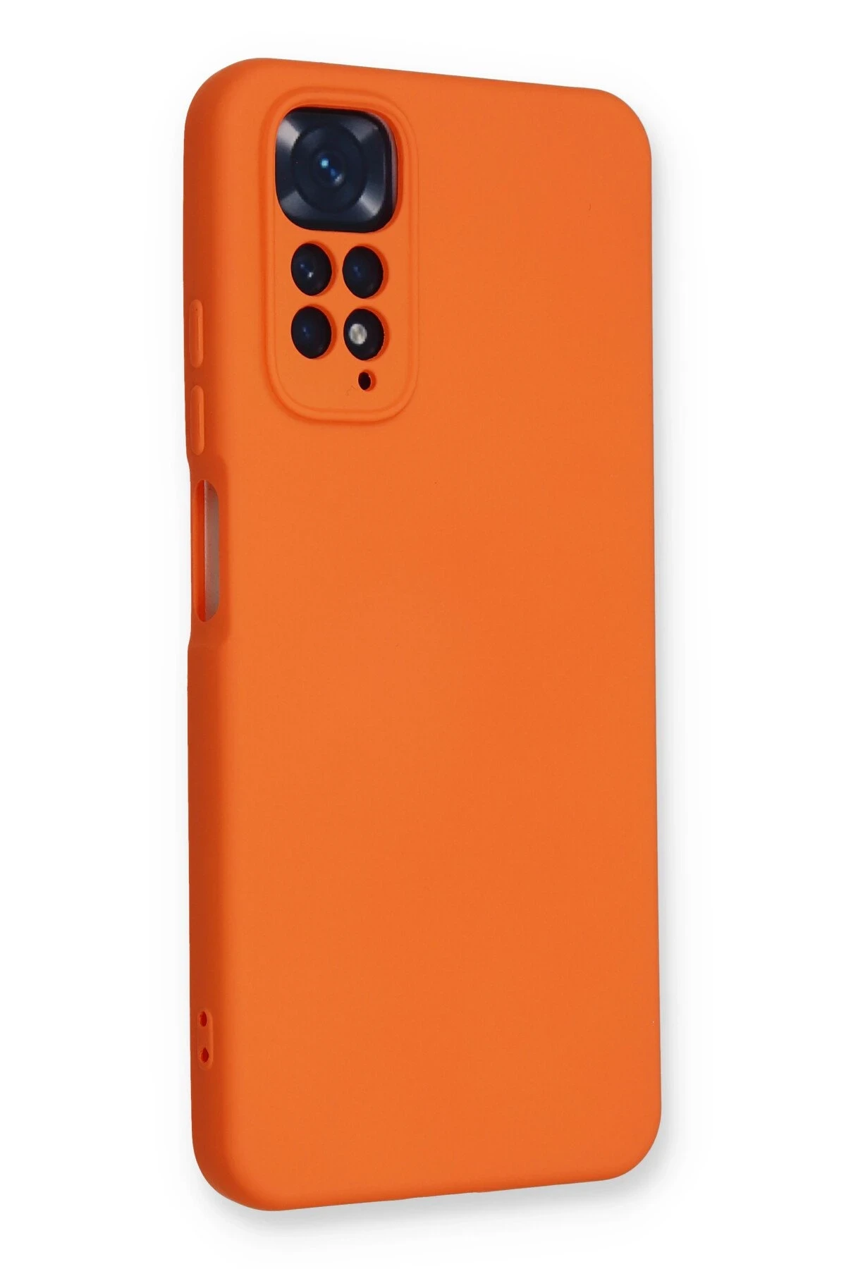 Newface Xiaomi Redmi Note 11 Kılıf Nano içi Kadife Silikon - Turuncu