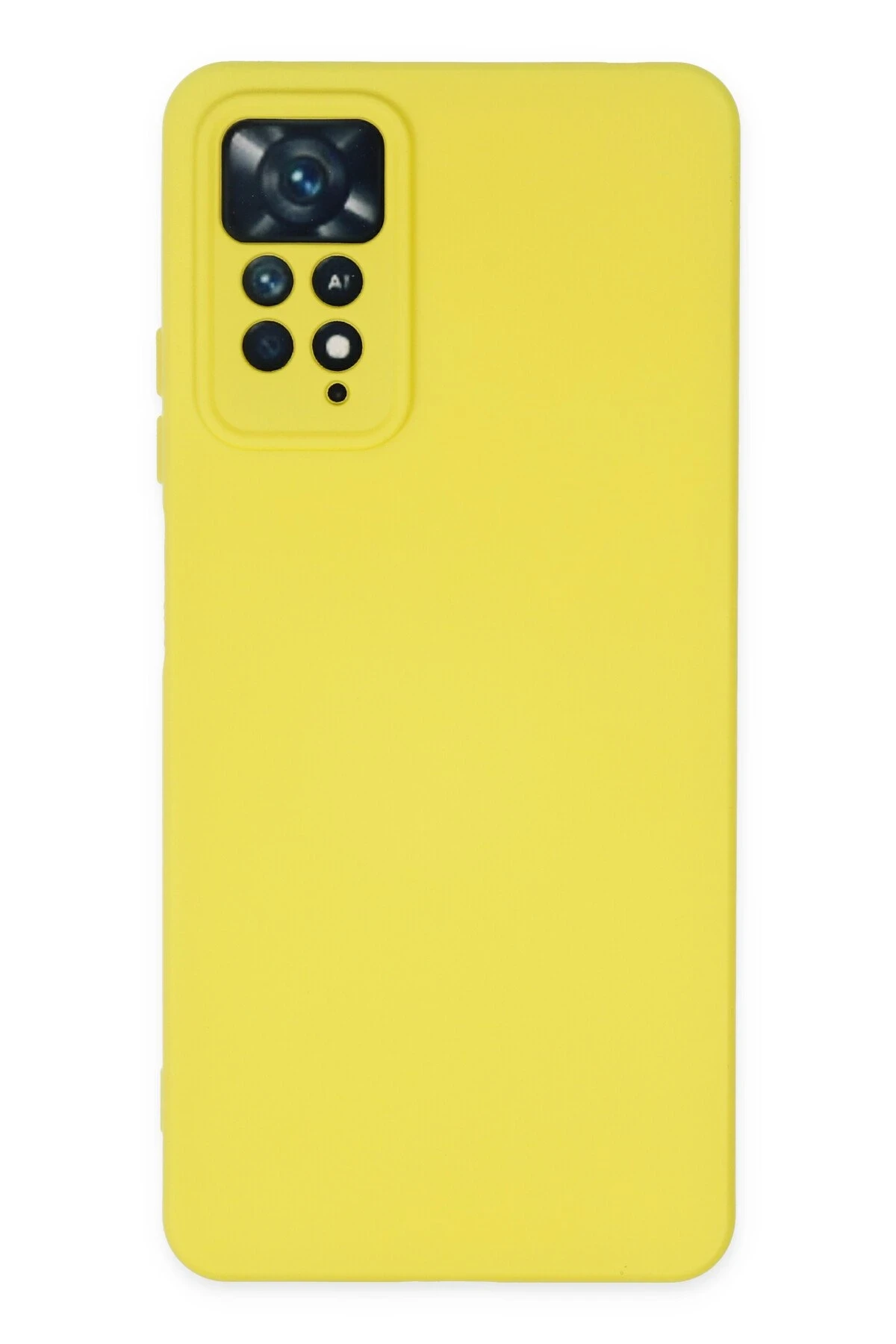 Newface Xiaomi Redmi Note 11 Pro Kılıf Nano içi Kadife Silikon - Sarı