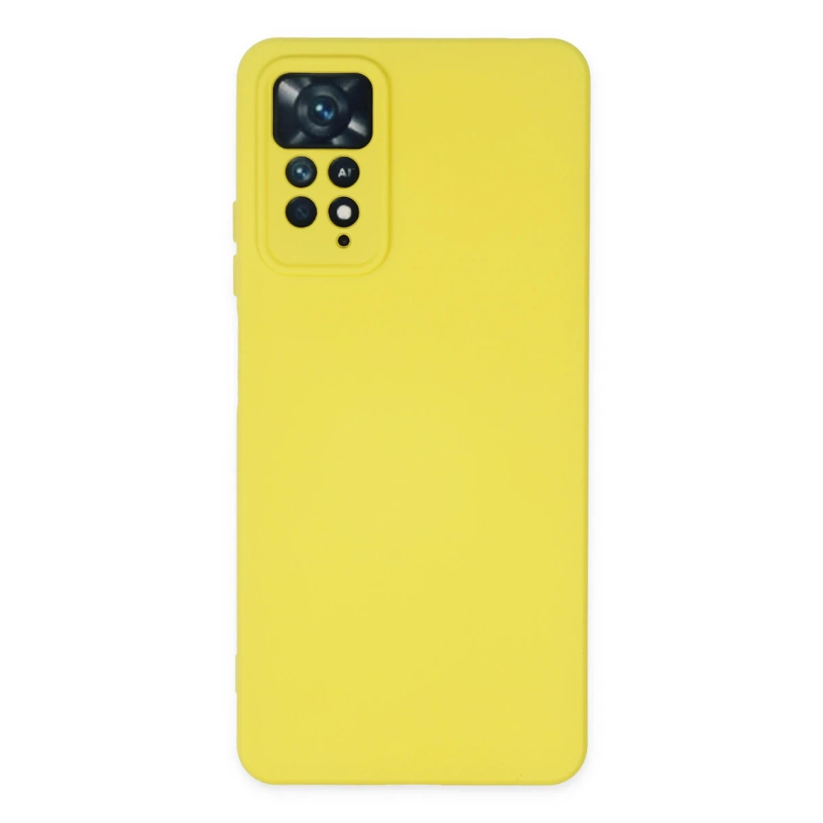 Newface Xiaomi Redmi Note 11 Pro Kılıf Nano içi Kadife Silikon - Sarı