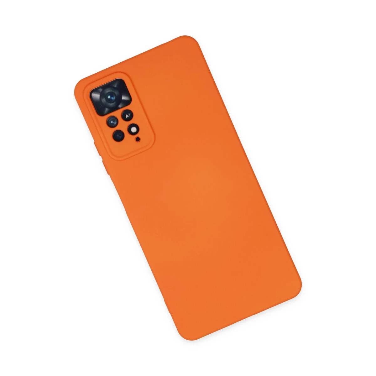 Newface Xiaomi Redmi Note 11 Pro Kılıf Nano içi Kadife Silikon - Turuncu
