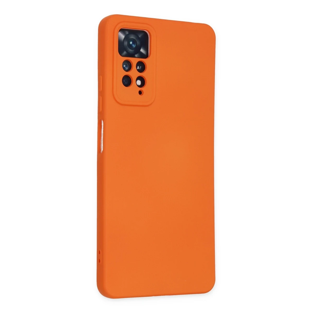 Newface Xiaomi Redmi Note 11 Pro Kılıf Nano içi Kadife Silikon - Turuncu