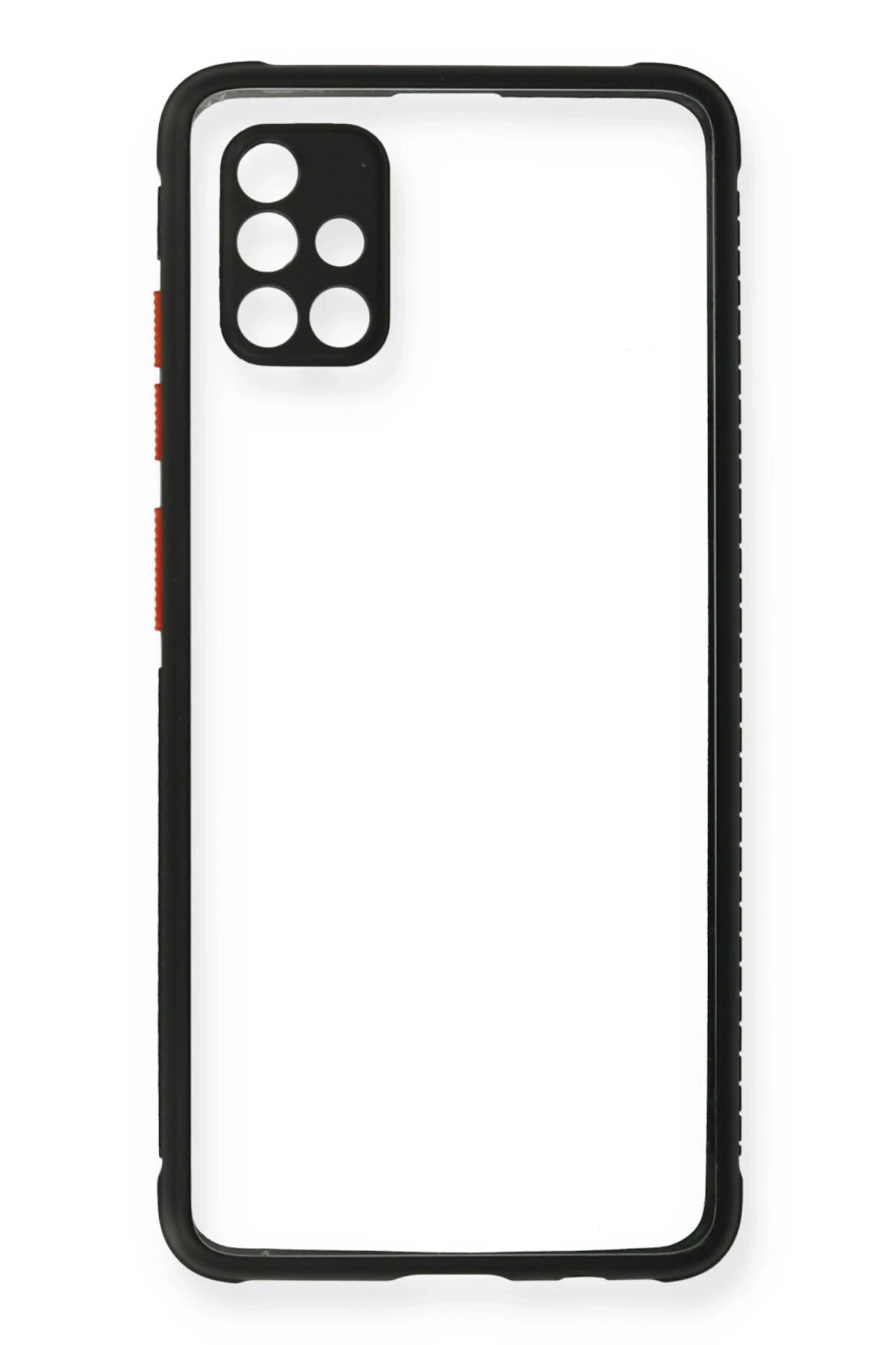 Newface Samsung Galaxy A71 Kılıf Miami Şeffaf Silikon - Siyah