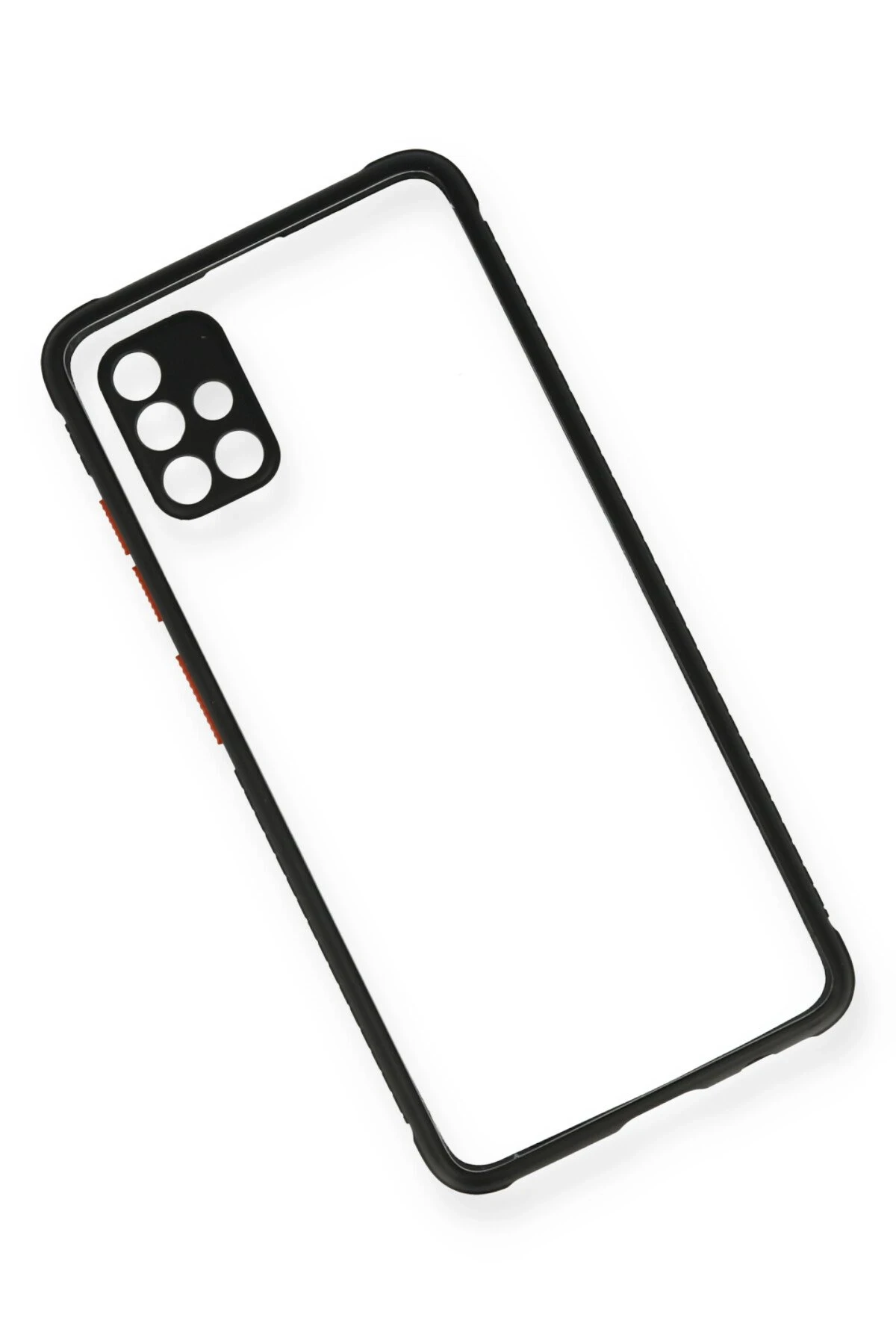 Newface Samsung Galaxy A71 Kılıf Miami Şeffaf Silikon - Siyah