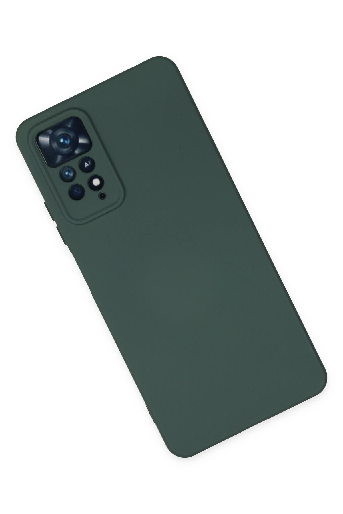 Newface Xiaomi Redmi Note 11 Pro Kılıf Nano içi Kadife Silikon - Koyu Yeşil