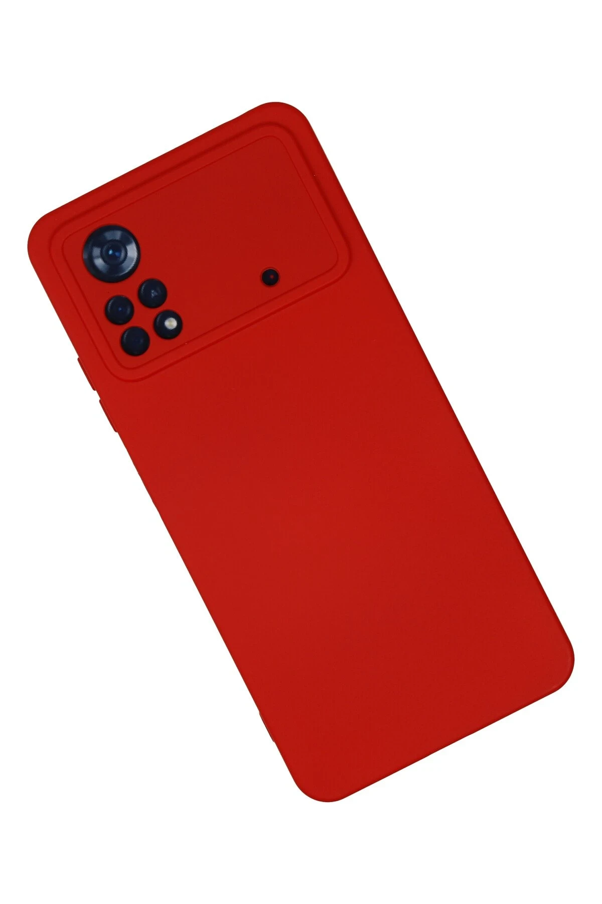 Newface Xiaomi Poco X4 Pro 5G Kılıf Nano içi Kadife Silikon - Kırmızı