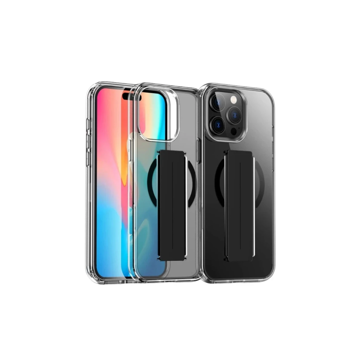 Joko Apple iPhone 15 Pro Max Kılıf Alfa Magsafe Standlı Kapak - Siyah