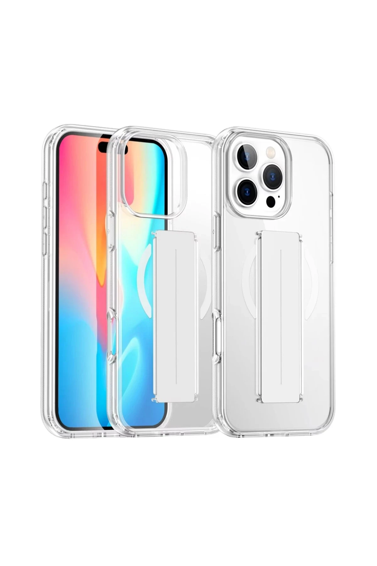 Joko iPhone 16 Pro Kılıf Alfa Magsafe Standlı Kapak - Şeffaf