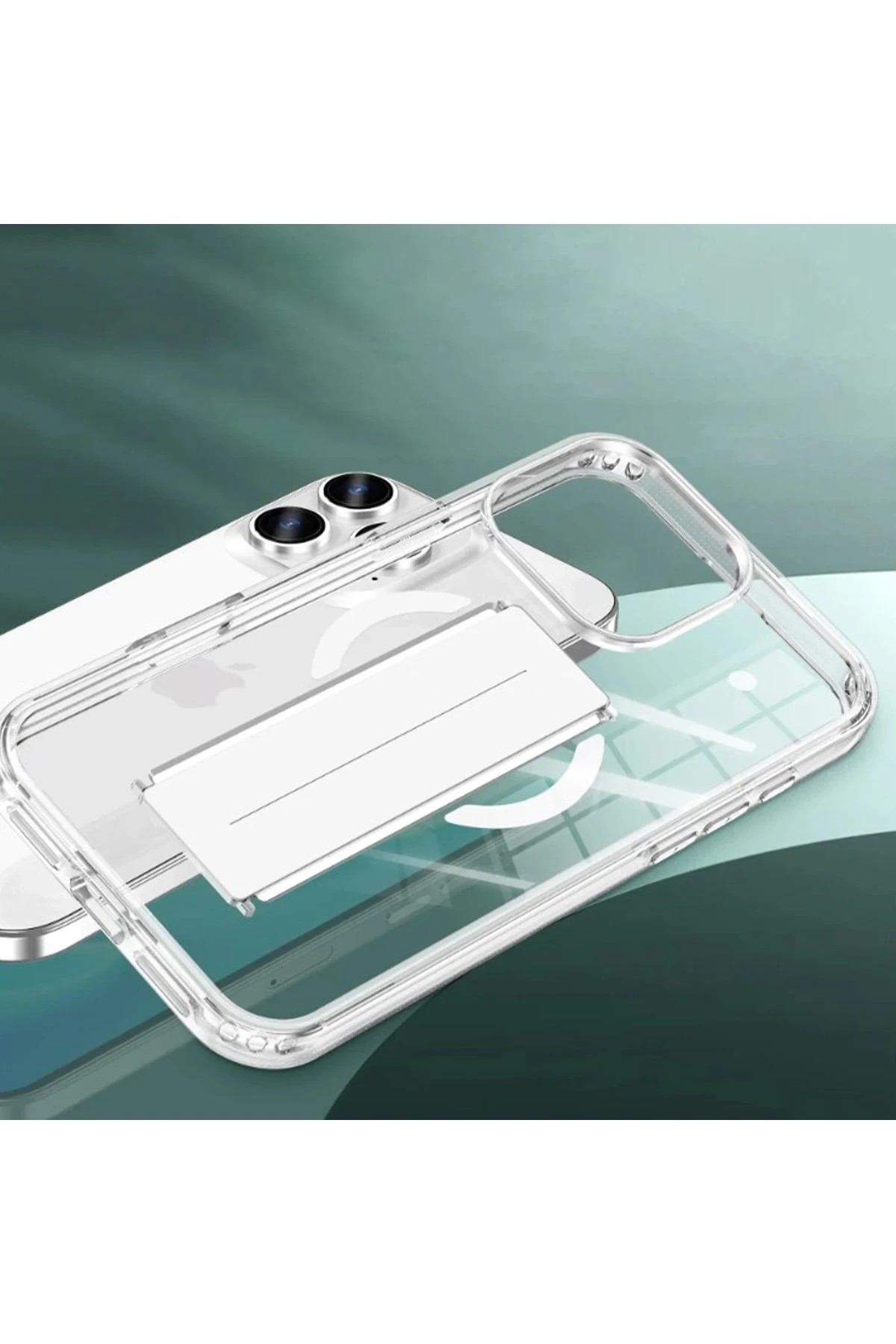 Joko iPhone 16 Pro Max Kılıf Alfa Magsafe Standlı Kapak - Şeffaf