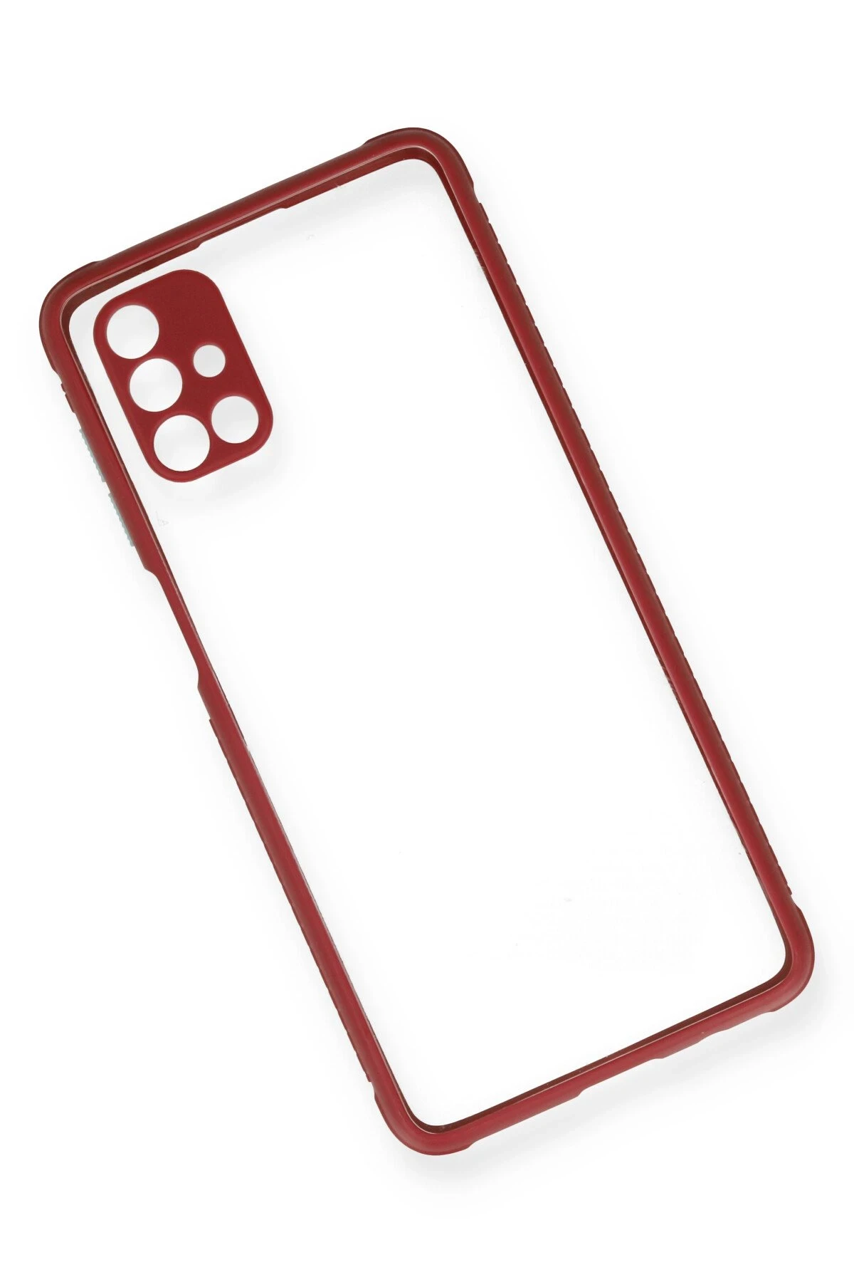 Newface Samsung Galaxy M51 Kılıf Miami Şeffaf Silikon - Fuşya