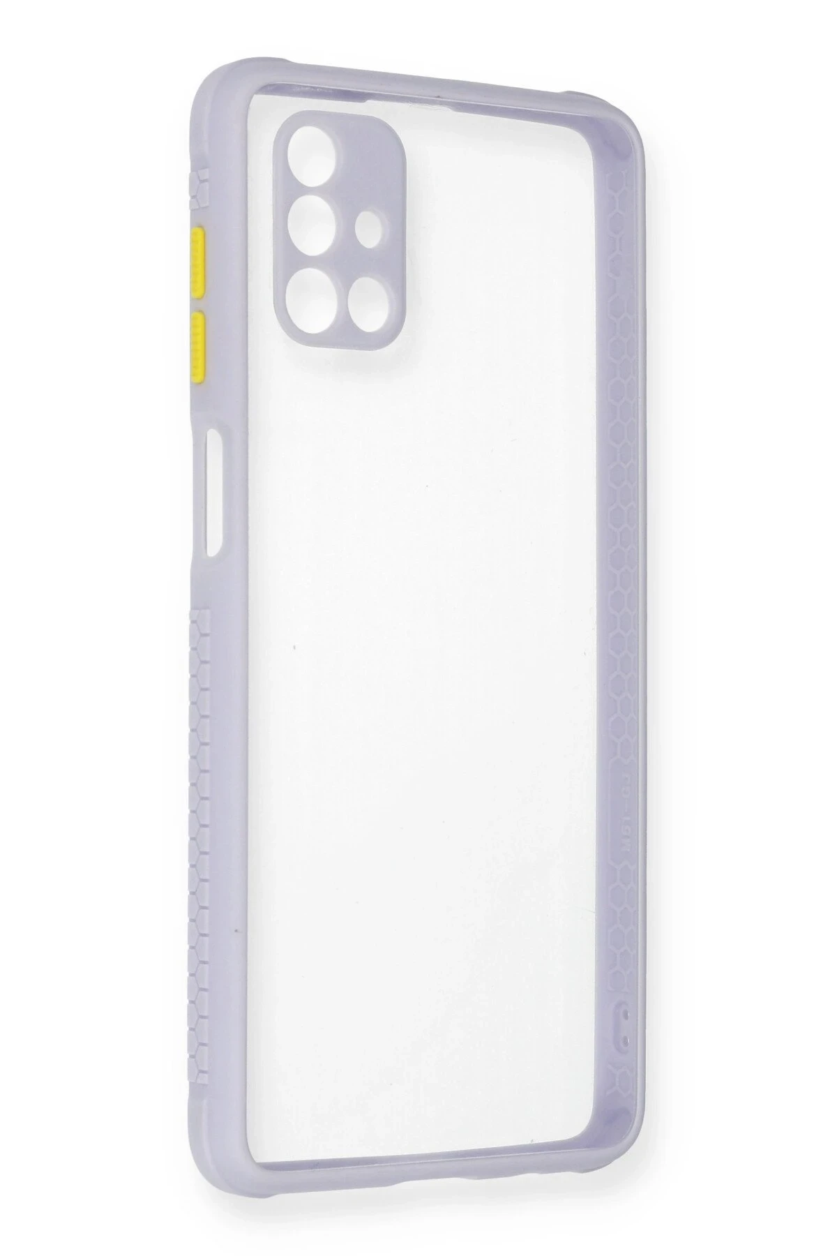 Newface Samsung Galaxy M51 Kılıf Miami Şeffaf Silikon - Lila