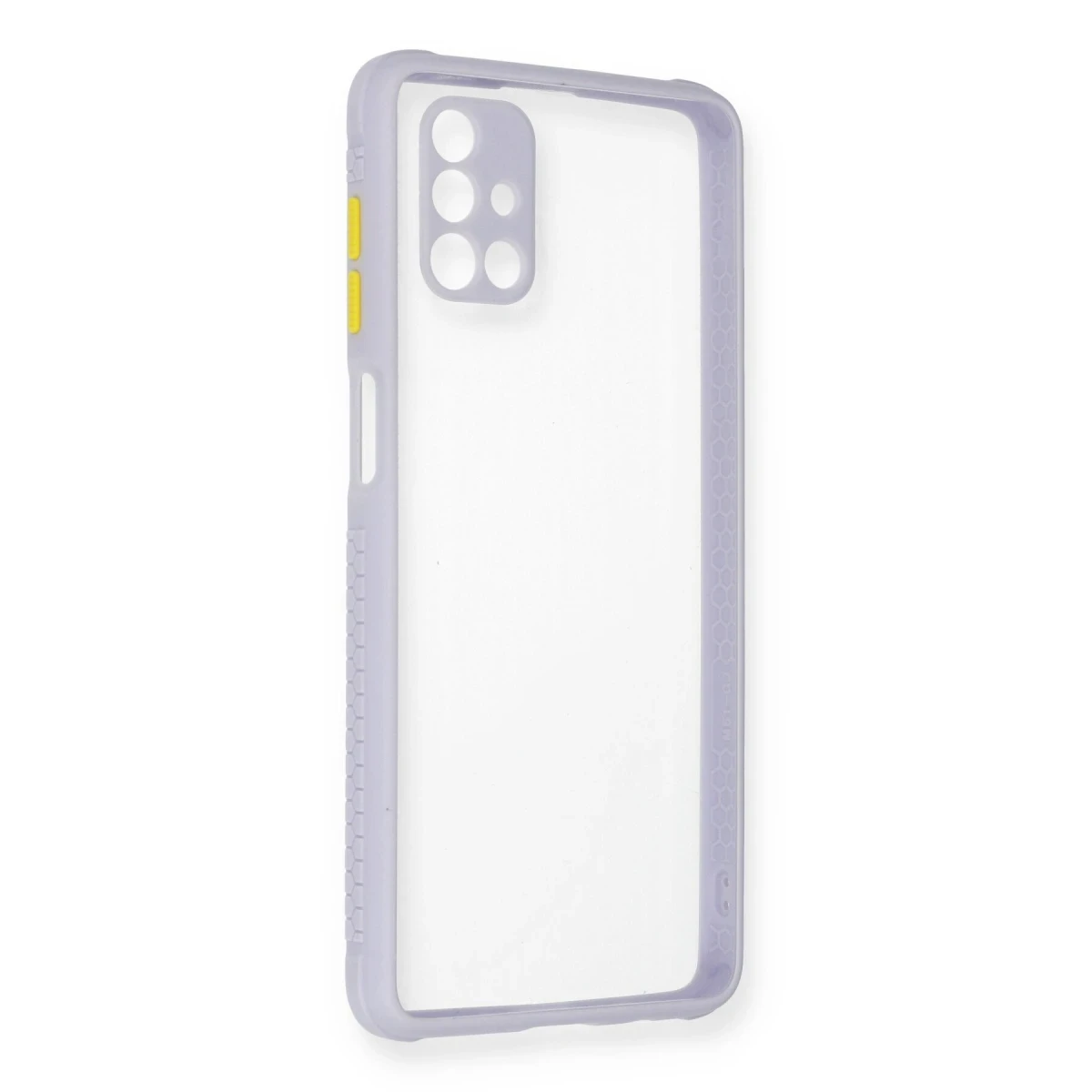 Newface Samsung Galaxy M51 Kılıf Miami Şeffaf Silikon - Lila