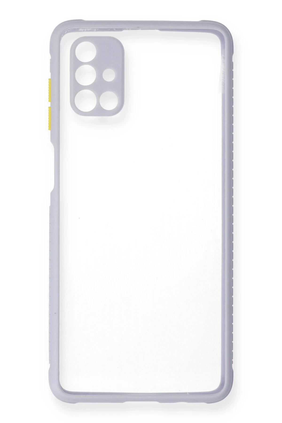 Newface Samsung Galaxy M51 Kılıf Miami Şeffaf Silikon - Lila