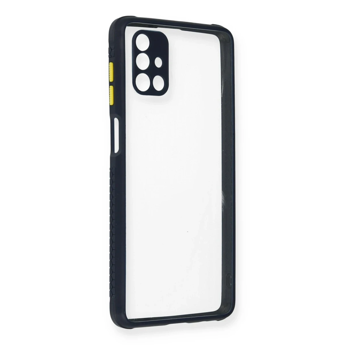 Newface Samsung Galaxy M51 Kılıf Miami Şeffaf Silikon - Lacivert