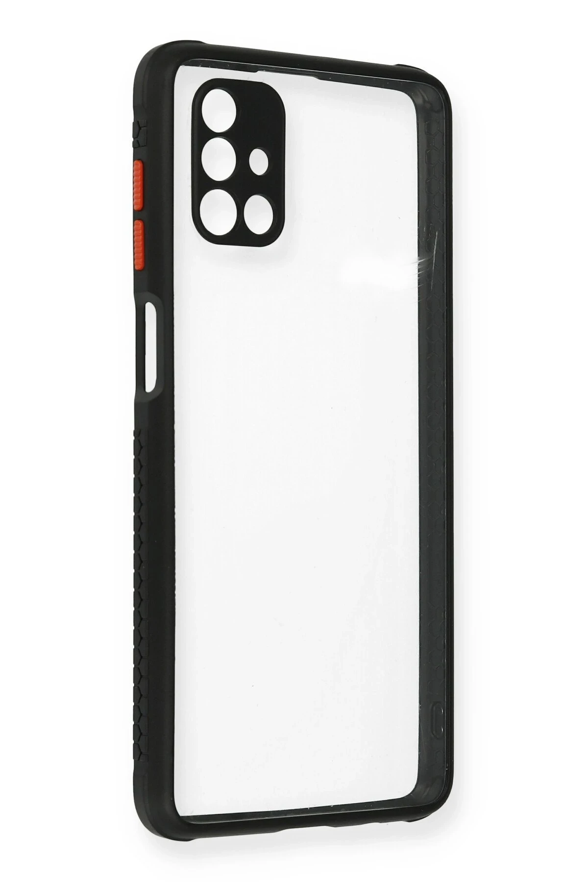 Newface Samsung Galaxy M51 Kılıf Miami Şeffaf Silikon - Siyah
