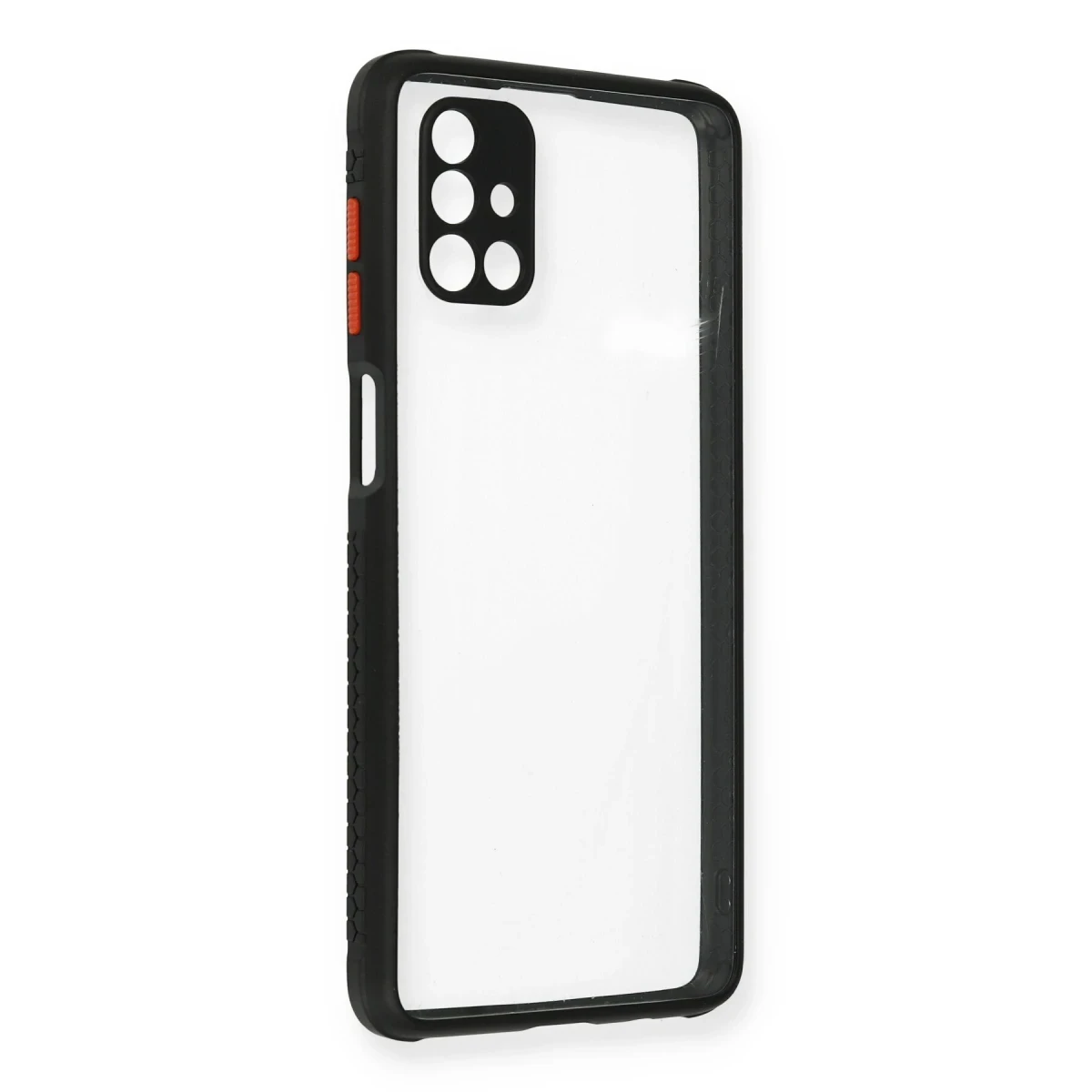 Newface Samsung Galaxy M51 Kılıf Miami Şeffaf Silikon - Siyah