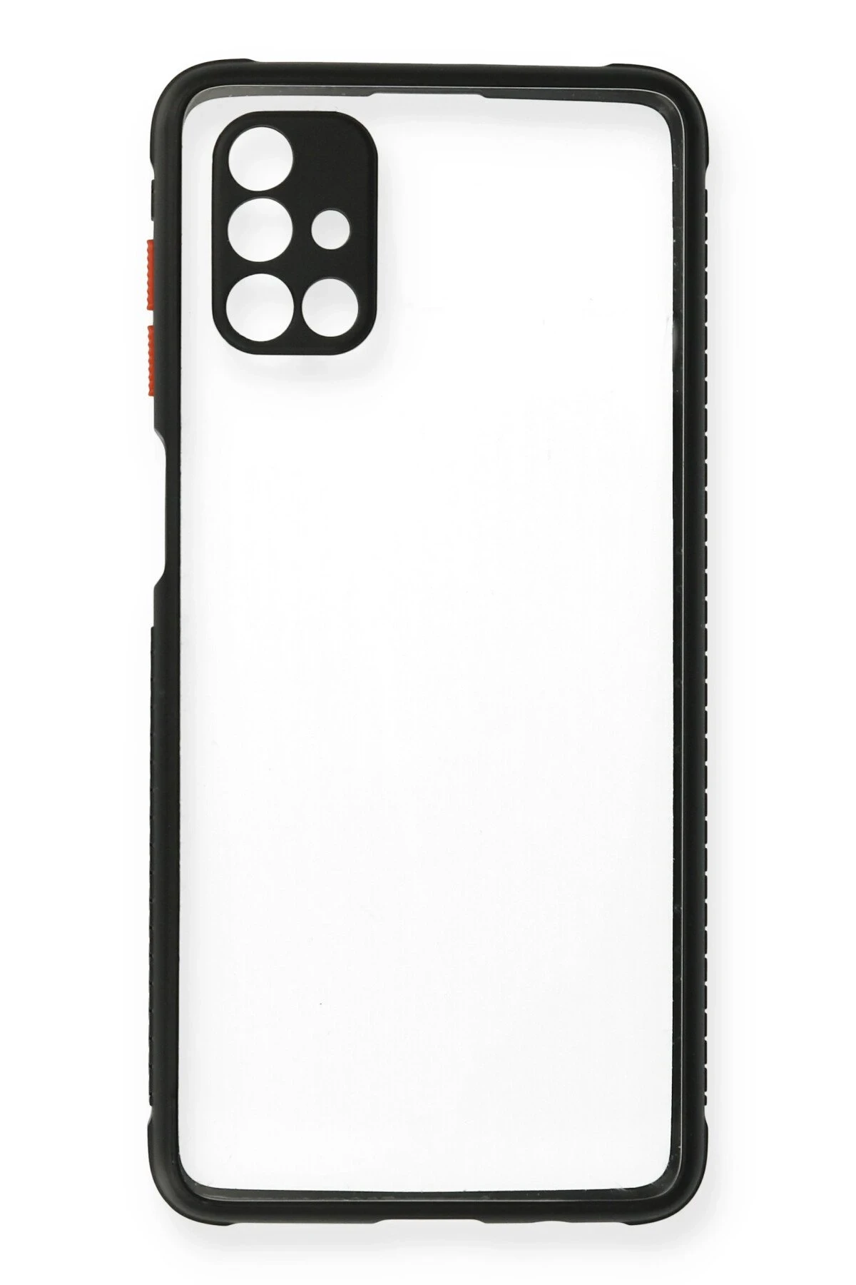 Newface Samsung Galaxy M51 Kılıf Miami Şeffaf Silikon - Siyah