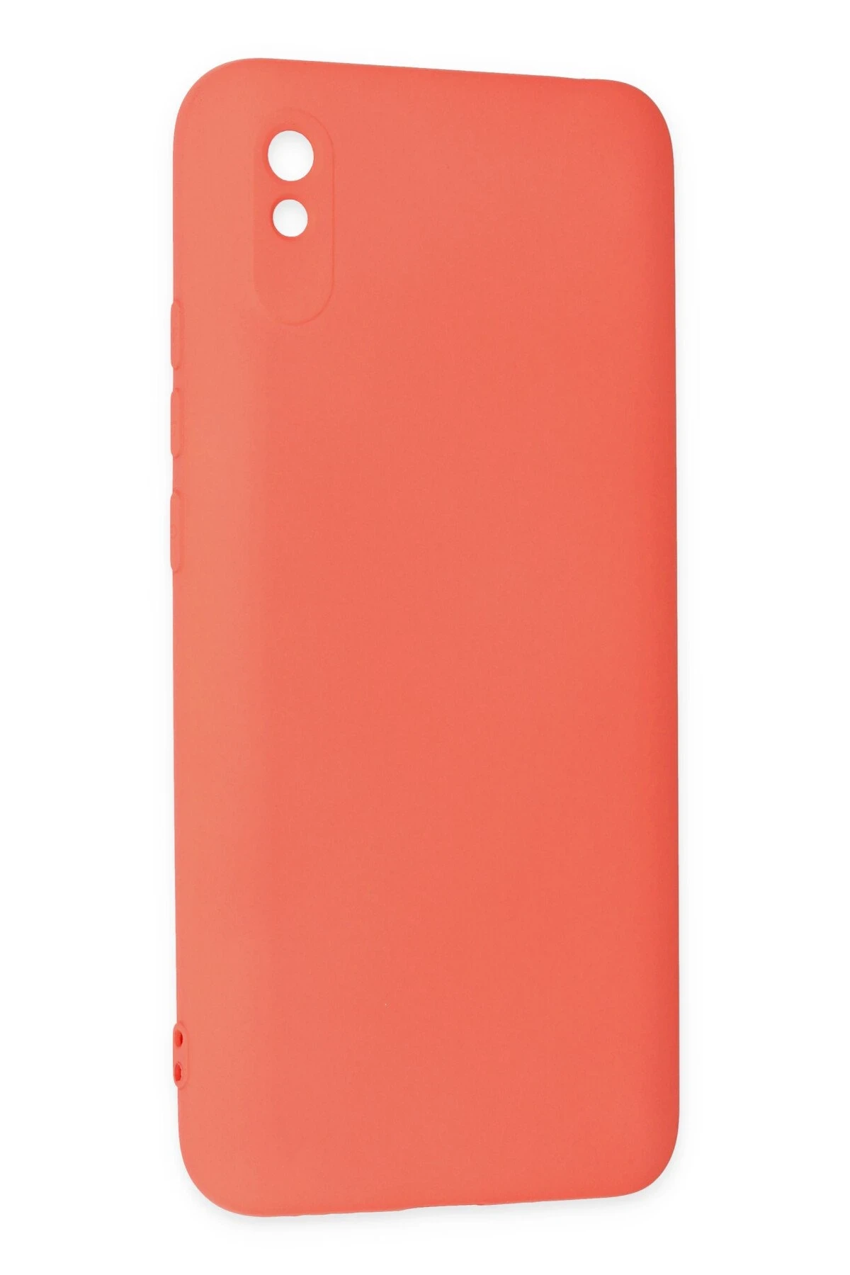 Newface Xiaomi Redmi 9A Kılıf Nano içi Kadife Silikon - Turuncu