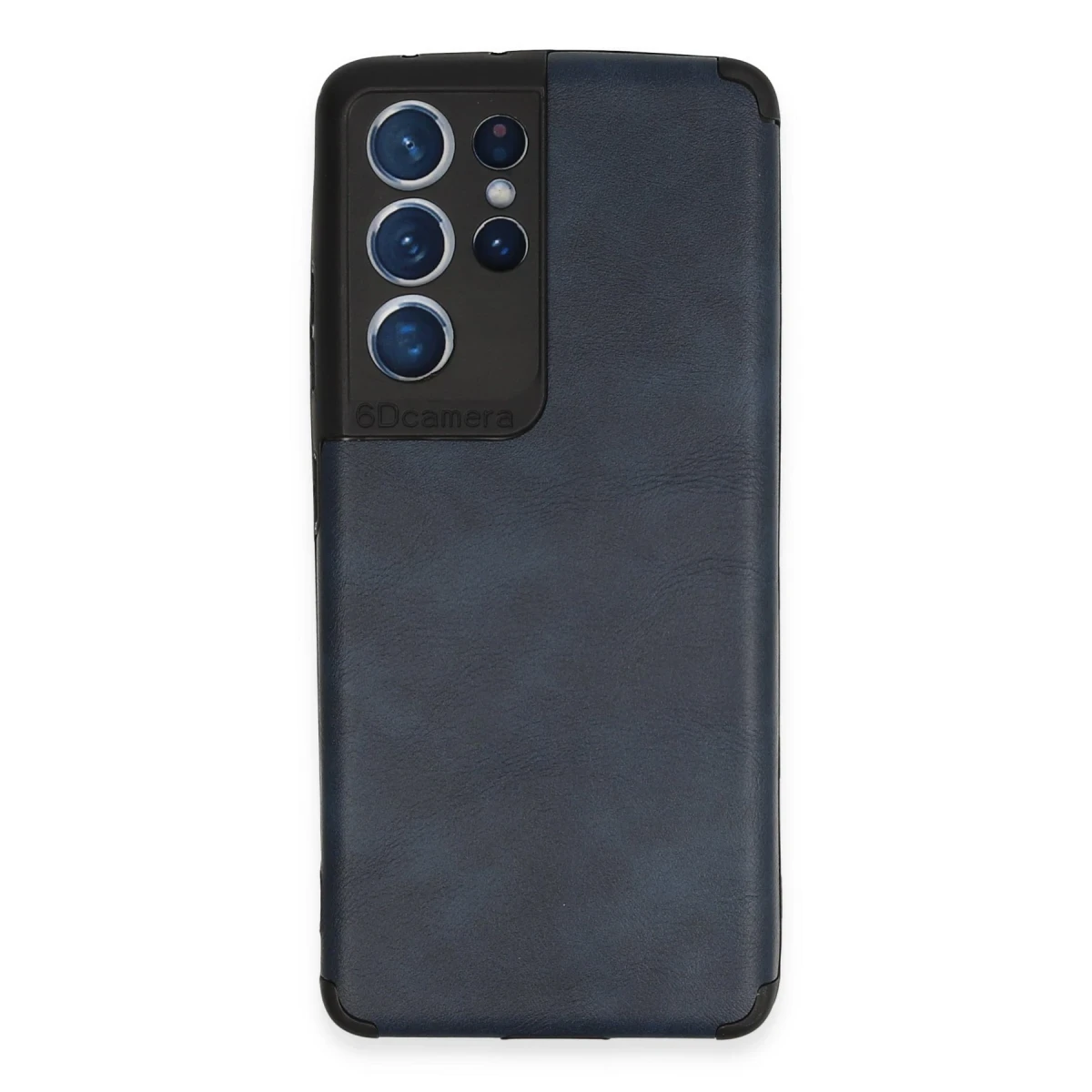 Newface Samsung Galaxy S21 Ultra Kılıf Loop Deri Silikon - Lacivert