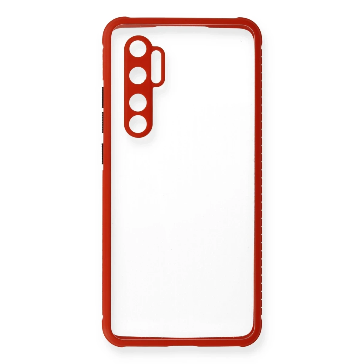 Xiaomi Mi Note 10 Lite Kılıf Miami Şeffaf Silikon - Kırmızı