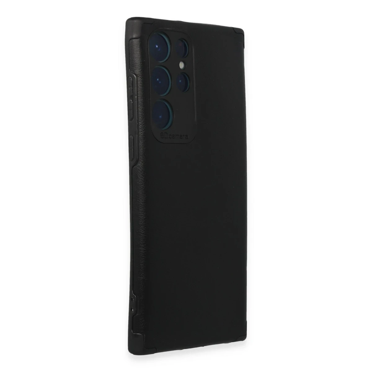 Newface Samsung Galaxy S22 Ultra Kılıf Loop Deri Silikon - Siyah
