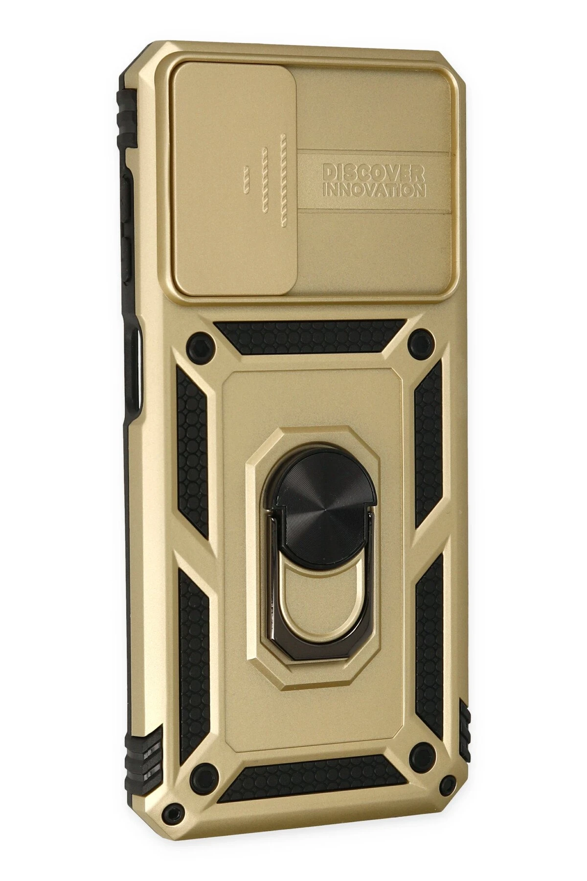 Newface Samsung Galaxy A33 5G Kılıf Pars Lens Yüzüklü Silikon - Gold