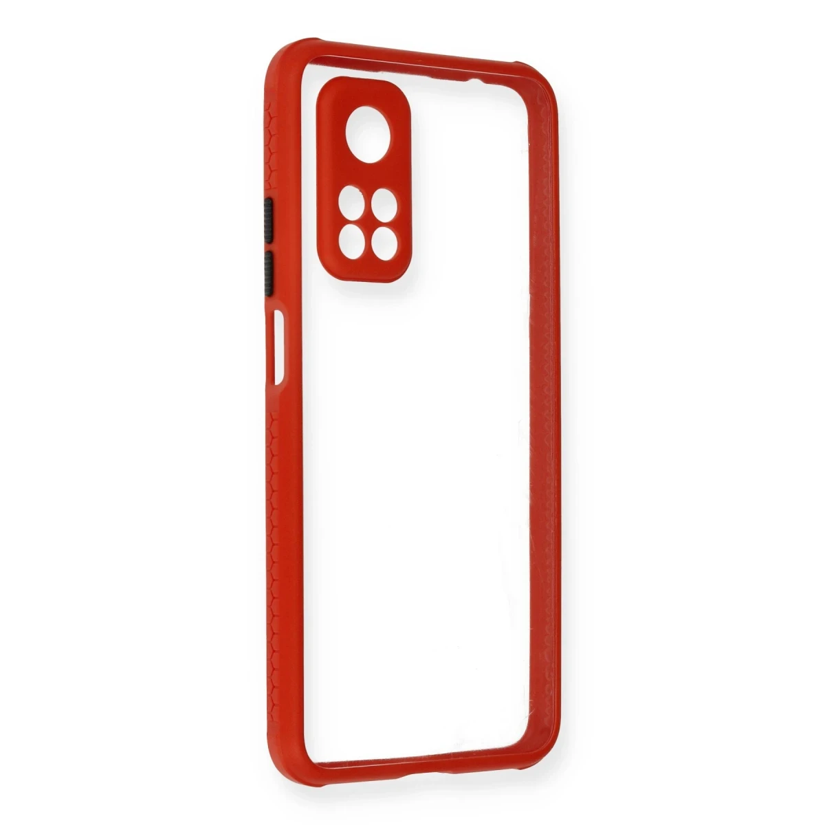 Newface Xiaomi Mi 10T Pro Kılıf Miami Şeffaf Silikon - Kırmızı