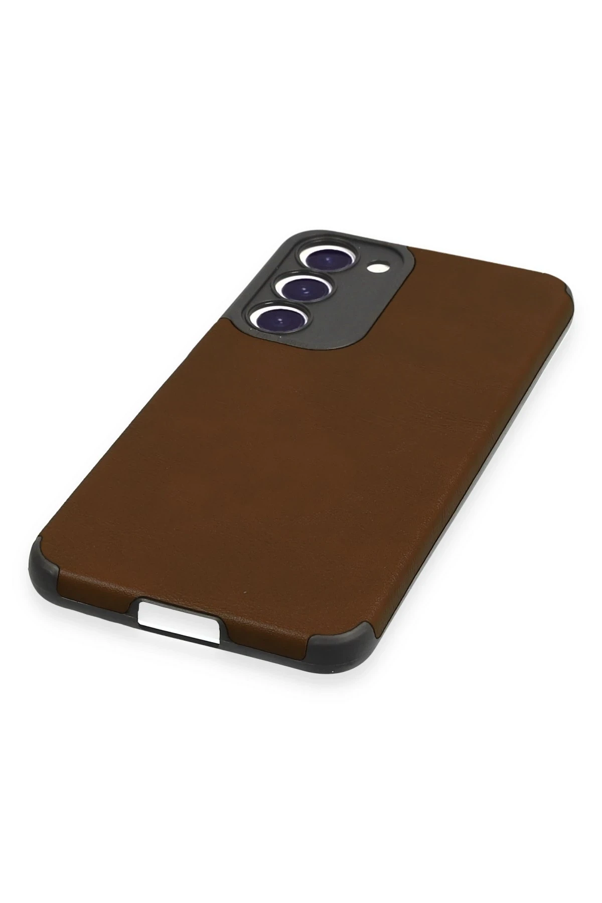 Newface Samsung Galaxy S23 Plus Kılıf Loop Deri Silikon - Kahverengi