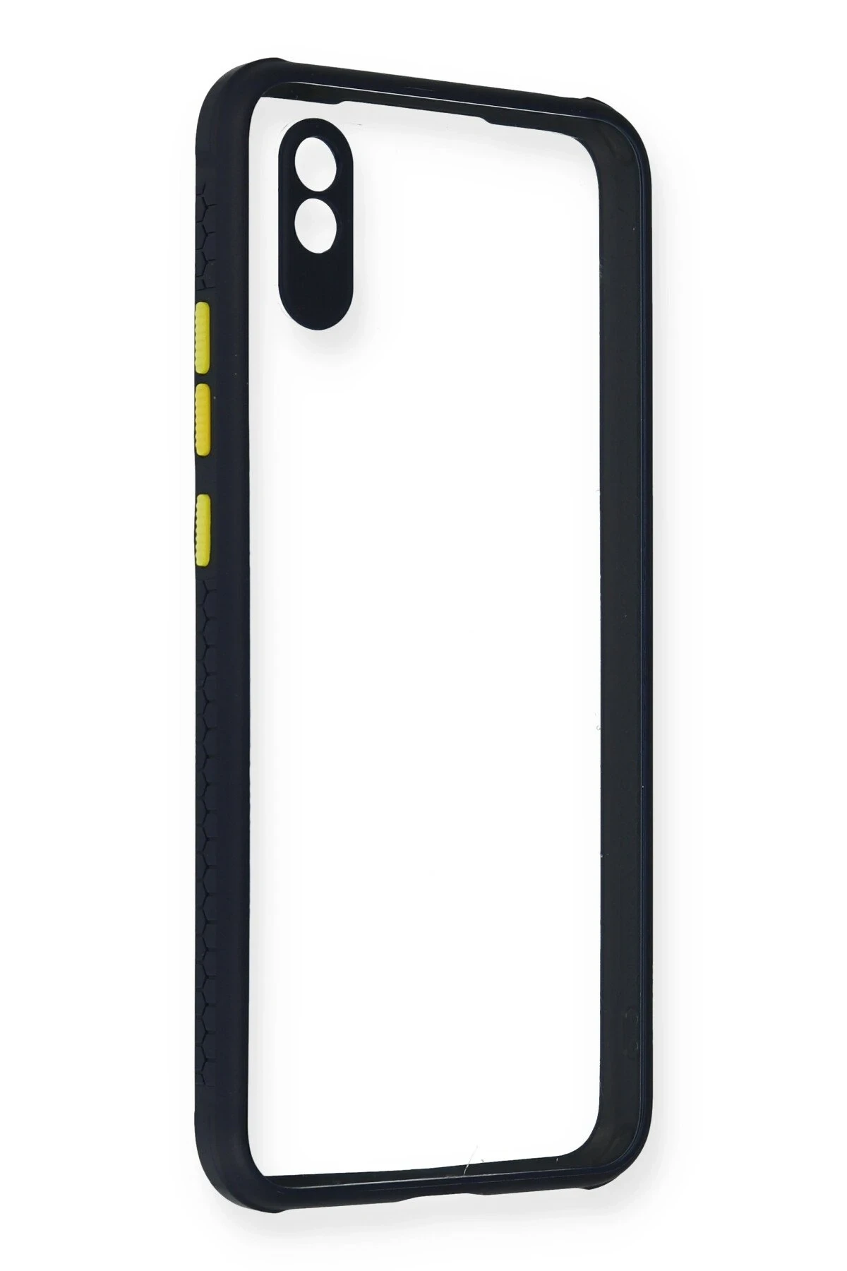 Newface Xiaomi Redmi 9A Kılıf Miami Şeffaf Silikon - Lacivert