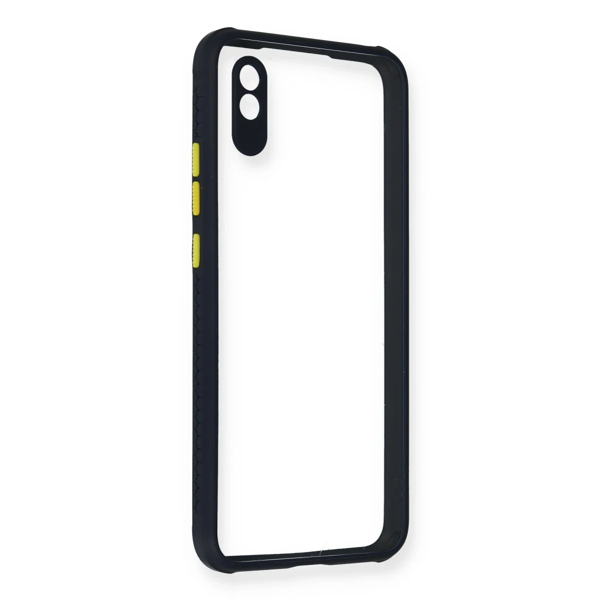 Newface Xiaomi Redmi 9A Kılıf Miami Şeffaf Silikon - Lacivert