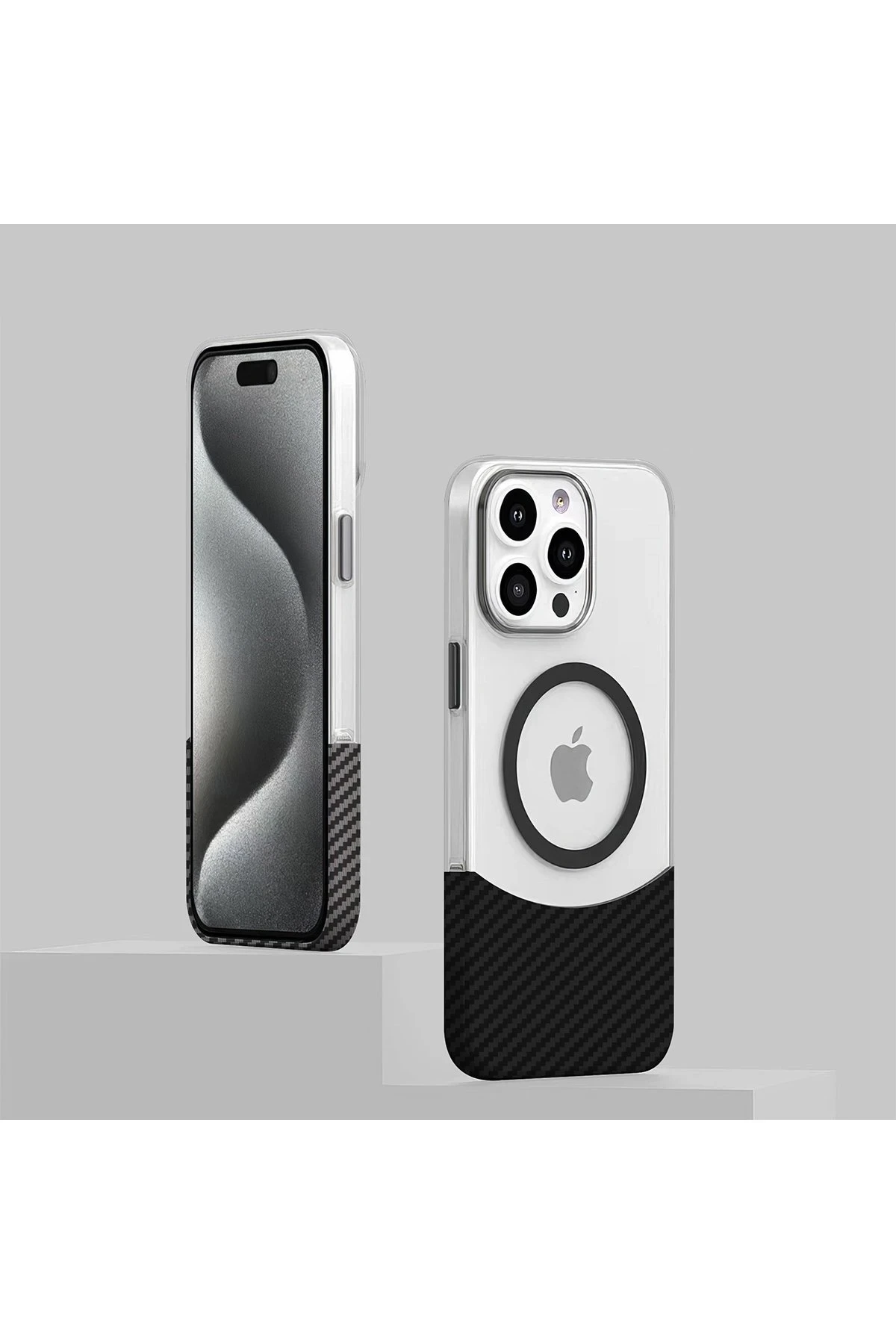 Joko iPhone 16 Carbon Puzzle Magsafe Kapak - Beyaz