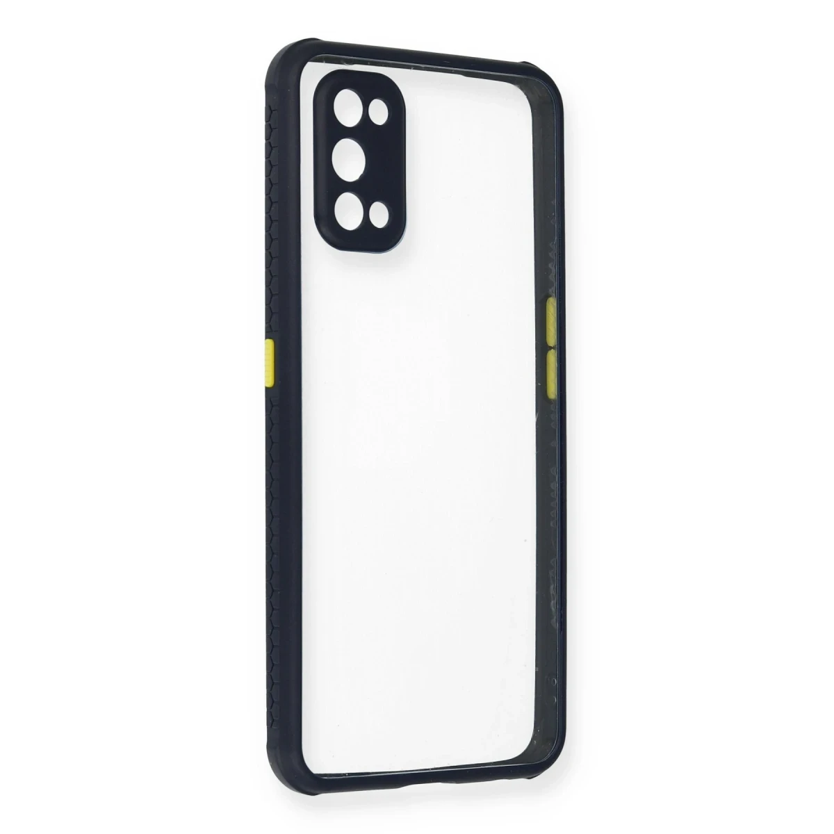 Newface Realme 7 Pro Kılıf Miami Şeffaf Silikon - Lacivert