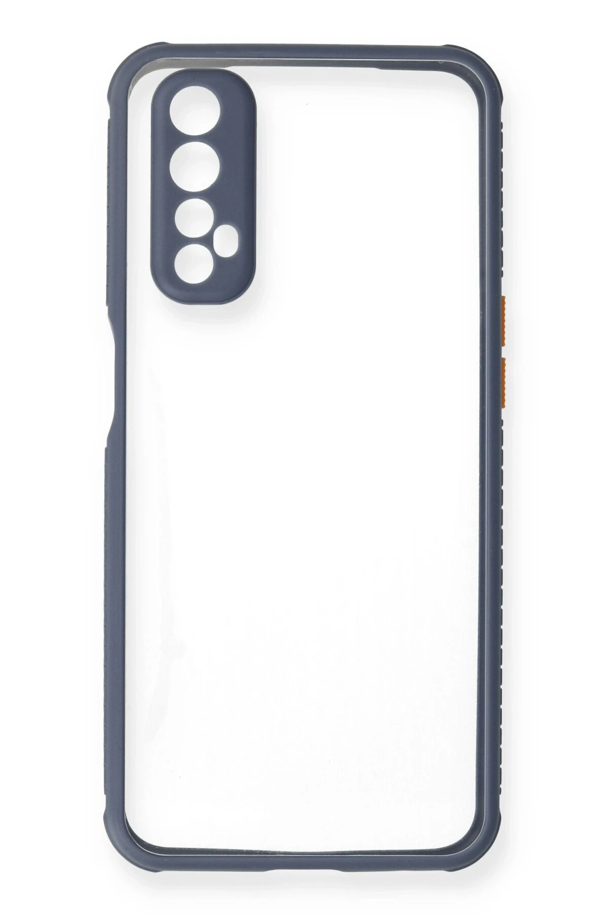 Newface Realme 7 Kılıf Miami Şeffaf Silikon - Gri