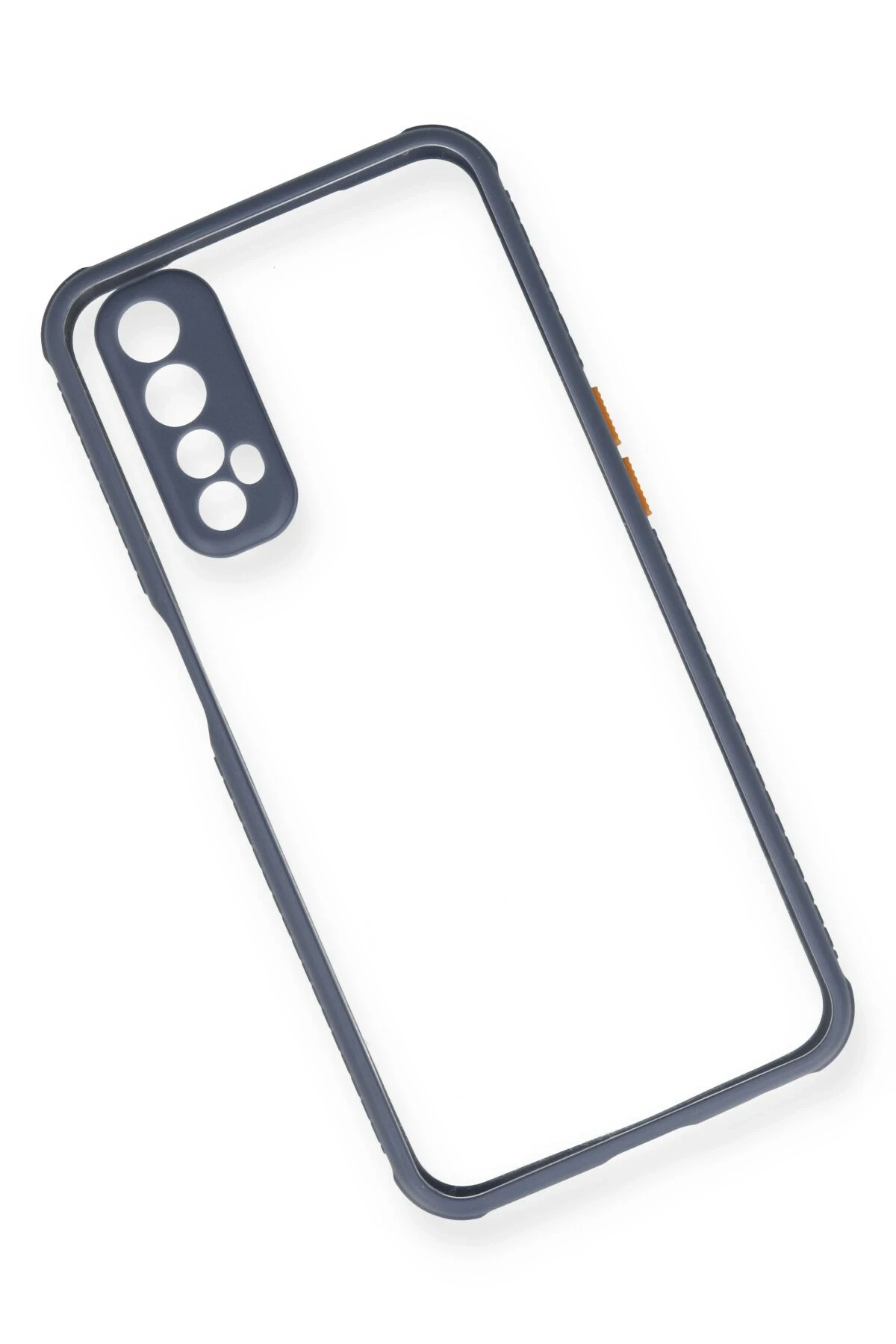 Newface Realme 7 Kılıf Miami Şeffaf Silikon - Gri