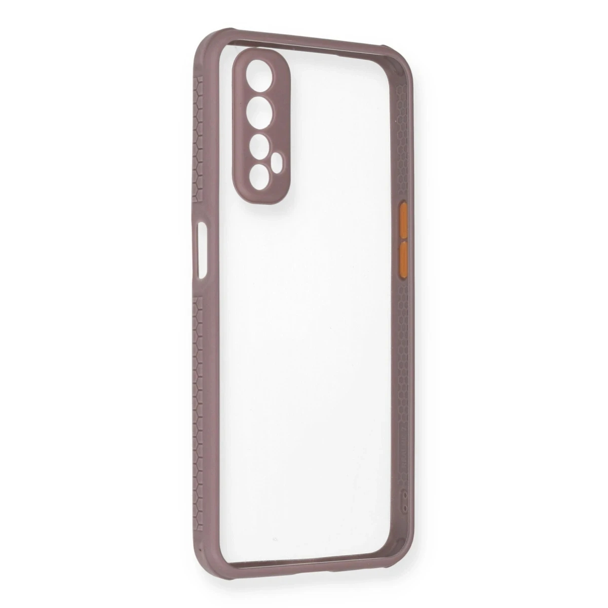 Newface Realme 7 Kılıf Miami Şeffaf Silikon - Açık Mor