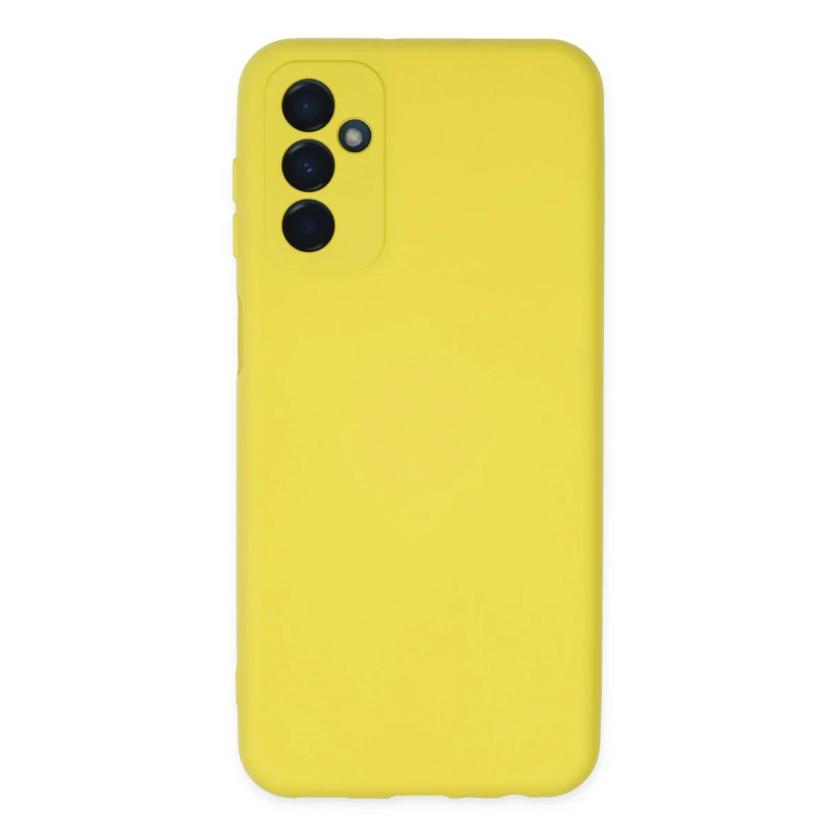 Newface Samsung Galaxy M23 Kılıf Nano içi Kadife Silikon - Sarı