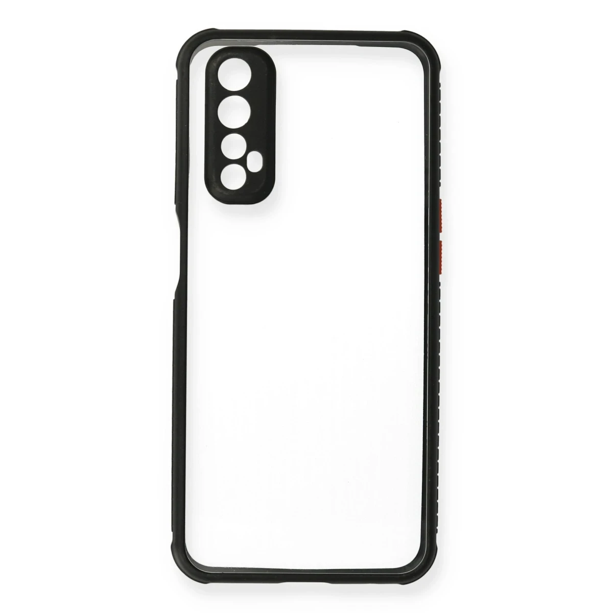 Newface Realme 7 Kılıf Miami Şeffaf Silikon - Siyah